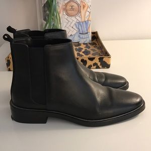 Zara stretch leather ankle boots